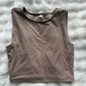 Sleeveless Brown Women's Top